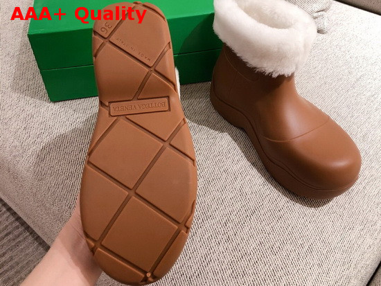 Bottega Veneta The Puddle Boots in Rubber Band with Shearling Lining Replica