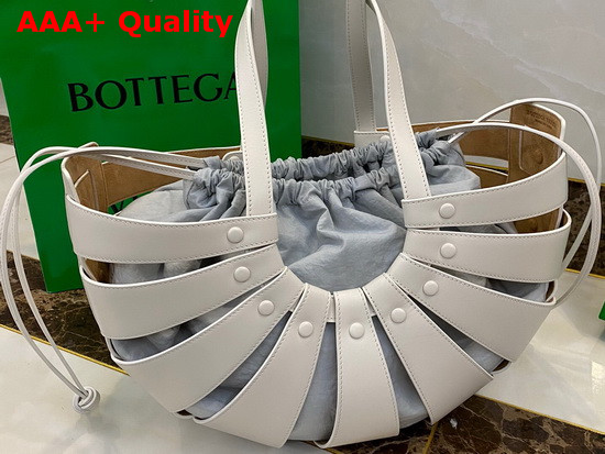 Bottega Veneta The Shell White Frost Calfskin Replica