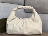 Bottega Veneta The Shoulder Pouch in Bianco Calfskin