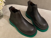 Bottega Veneta The Tire Boots Butter Vegetable Tanned Calf Leather Upper Green Rubber Stamped Outsole with Opaque Texture Replica