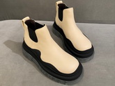 Bottega Veneta The Tire Boots Butter Vegetable Tanned Calf Leather Upper Transparent Rubber Stamped Outsole with Opaque Texture Replica