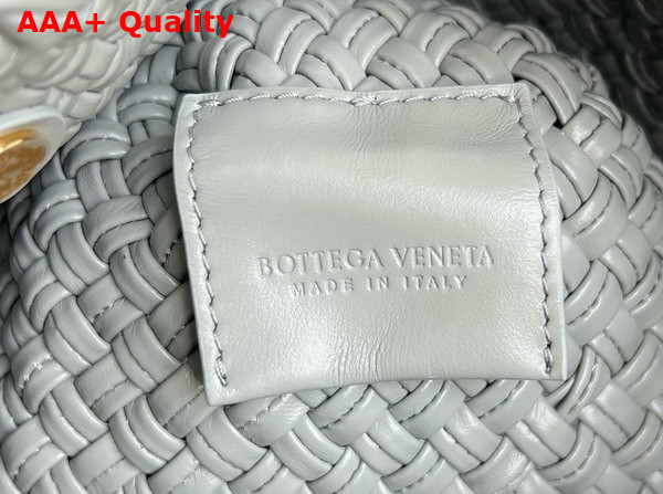 Bottega Veneta Tosca Shoulder Bag in Agate Grey Dalmata Intreccio Leather Replica