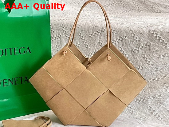 Bottega Veneta Tote Bag Cane Sugar Suede Calfskin Replica