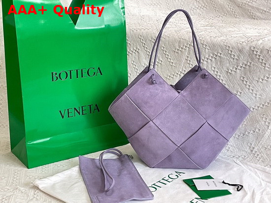 Bottega Veneta Tote Bag Lavander Suede Calfskin Replica