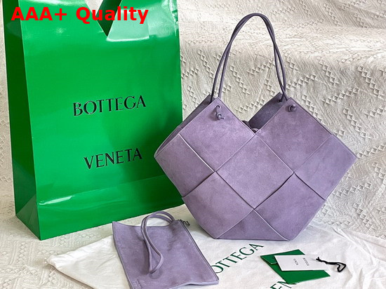 Bottega Veneta Tote Bag Lavander Suede Calfskin Replica