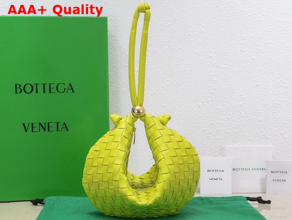 Bottega Veneta Turn Pouch in Acid Kiwi Lamb Skin Replica