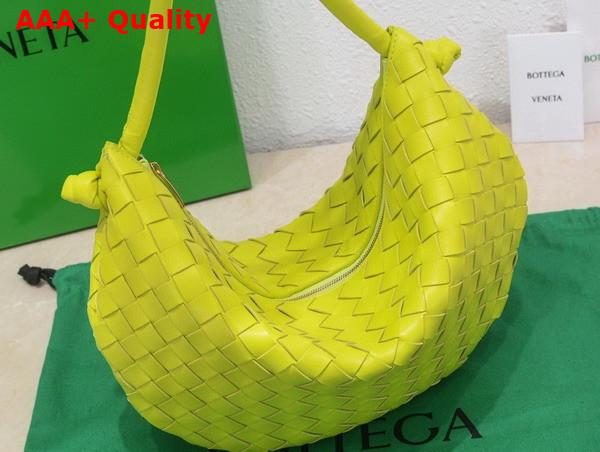 Bottega Veneta Turn Pouch in Acid Kiwi Lamb Skin Replica