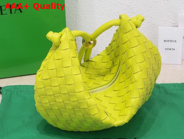 Bottega Veneta Turn Pouch in Acid Kiwi Lamb Skin Replica