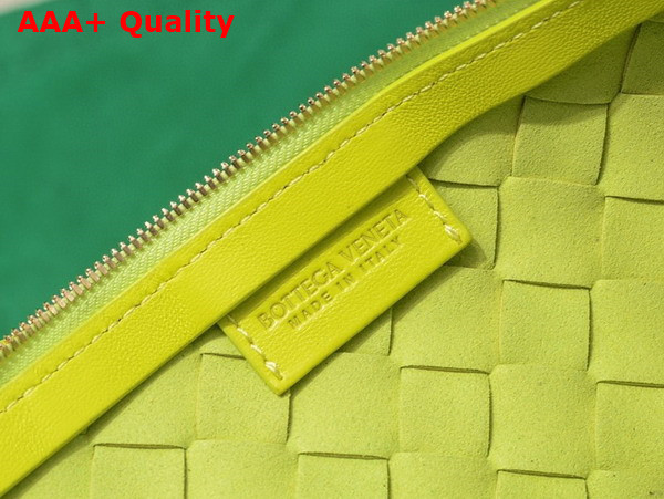 Bottega Veneta Turn Pouch in Acid Kiwi Lamb Skin Replica