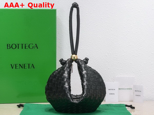 Bottega Veneta Turn Pouch in Black Lamb Skin Replica