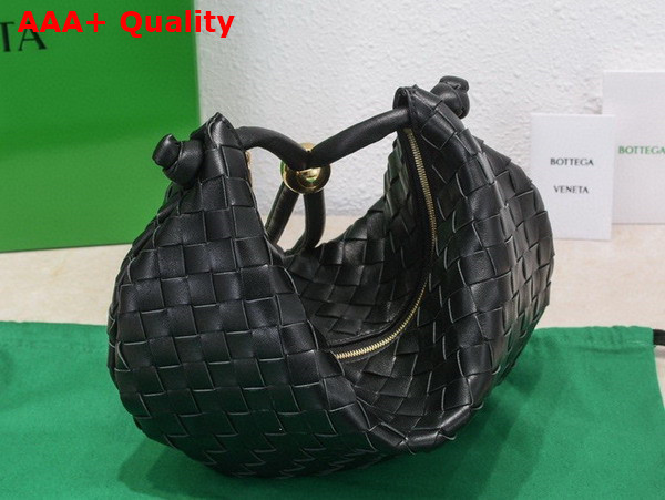 Bottega Veneta Turn Pouch in Black Lamb Skin Replica