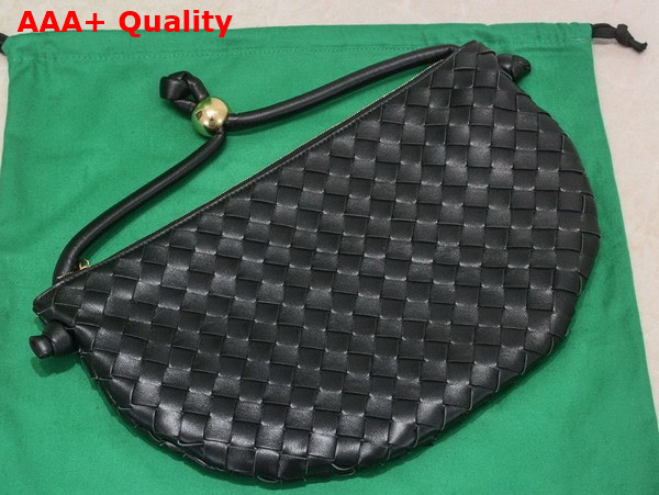 Bottega Veneta Turn Pouch in Black Lamb Skin Replica