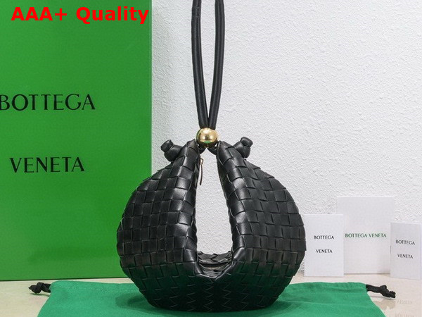 Bottega Veneta Turn Pouch in Black Lamb Skin Replica