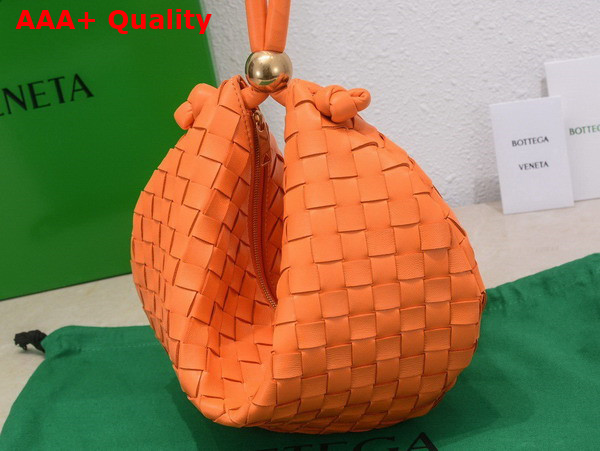 Bottega Veneta Turn Pouch in Orange Lamb Skin Replica