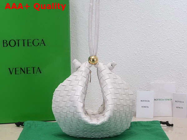 Bottega Veneta Turn Pouch in White Lamb Skin Replica