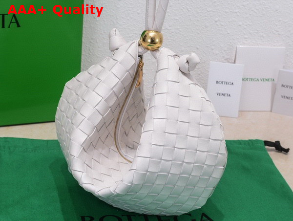 Bottega Veneta Turn Pouch in White Lamb Skin Replica