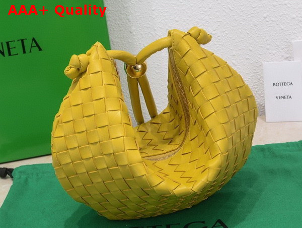 Bottega Veneta Turn Pouch in Yellow Lamb Skin Replica