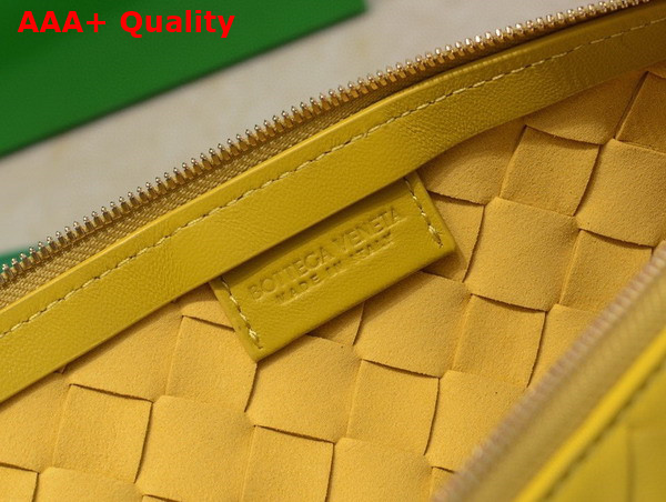 Bottega Veneta Turn Pouch in Yellow Lamb Skin Replica