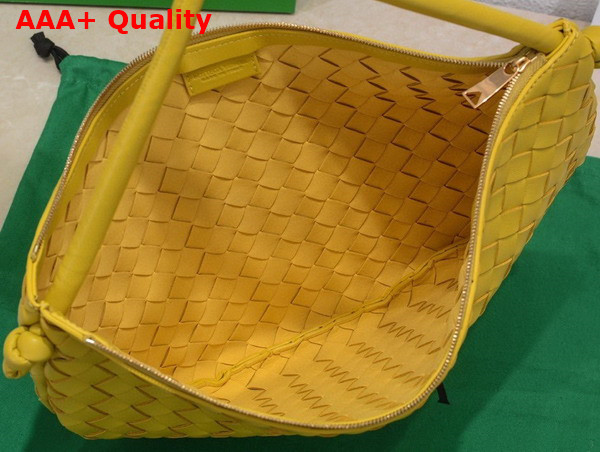 Bottega Veneta Turn Pouch in Yellow Lamb Skin Replica