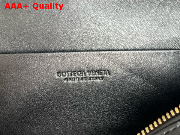 Bottega Veneta Vanity Case On Strap Black Intrecciato Leather Replica