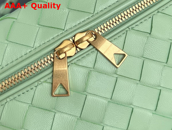 Bottega Veneta Vanity Case On Strap Fresh Mint Intrecciato Leather Replica