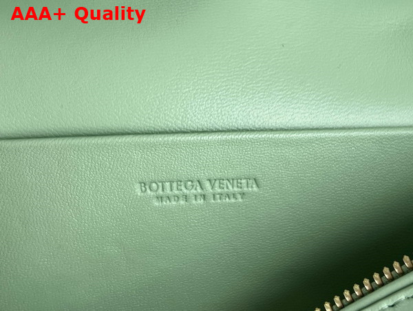 Bottega Veneta Vanity Case On Strap Fresh Mint Intrecciato Leather Replica