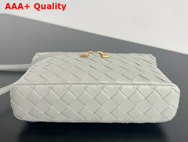 Bottega Veneta Vanity Case On Strap Grey Intrecciato Leather Replica