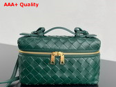 Bottega Veneta Vanity Case On Strap Raintree Intrecciato Leather Replica