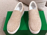 Bottega Veneta Women Loafers in Beige Woven Suede Leather Replica