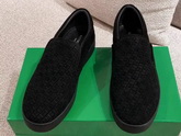 Bottega Veneta Women Loafers in Black Woven Suede Leather Replica