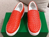 Bottega Veneta Women Loafers in Red Woven Nappa Lambskin Replica