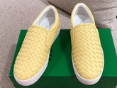 Bottega Veneta Women Loafers in Yellow Woven Nappa Lambskin Replica