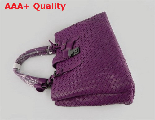 Bottega Veneta Woven Accordion Purple Lambskin Replica