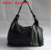 Bottega Veneta Woven Hobo in Black Lambskin Replica