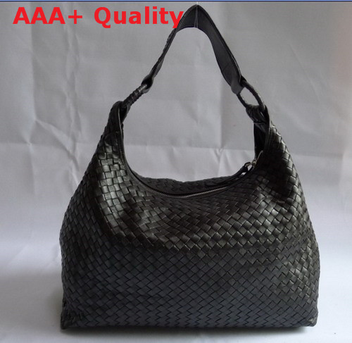 Bottega Veneta Woven Hobo in Dark Coffee Lambskin Replica