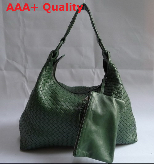 Bottega Veneta Woven Hobo Invisible Green Replica