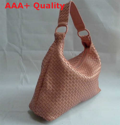 Bottega Veneta Woven Hobo in Pink Real Leather Replica