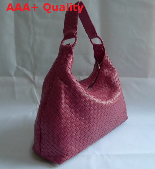 Bottega Veneta Woven Hobo in Fuchsia Leather Replica