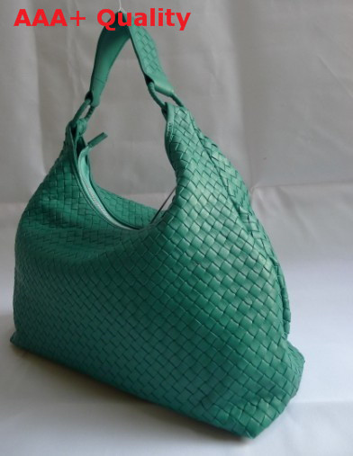 Bottega Veneta Woven Hobo Turquoise Real Leather Replica