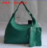 Bottega Veneta Woven Hobo Turquoise Real Leather Replica