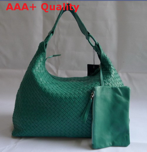 Bottega Veneta Woven Hobo Turquoise Real Leather Replica