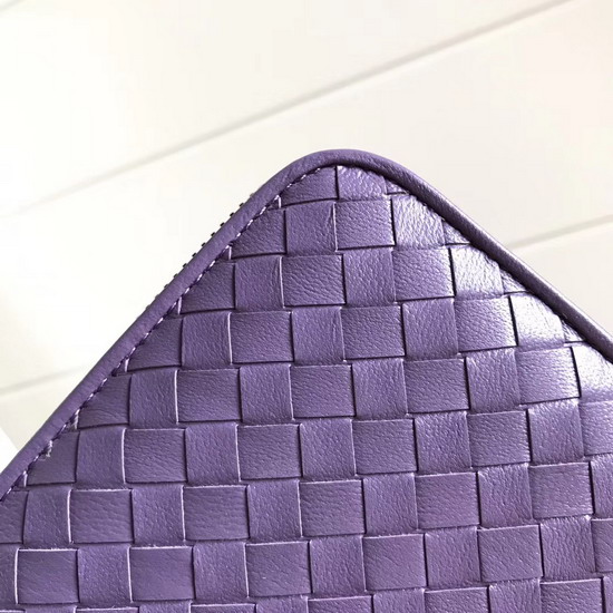 Bottega Veneta Zip Around Wallet in Purple Lambskin