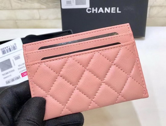 Boy Chanel Card Holder Pink Lambskin A84431