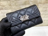 Boy Chanel Coin Purse Black Caviar Leather