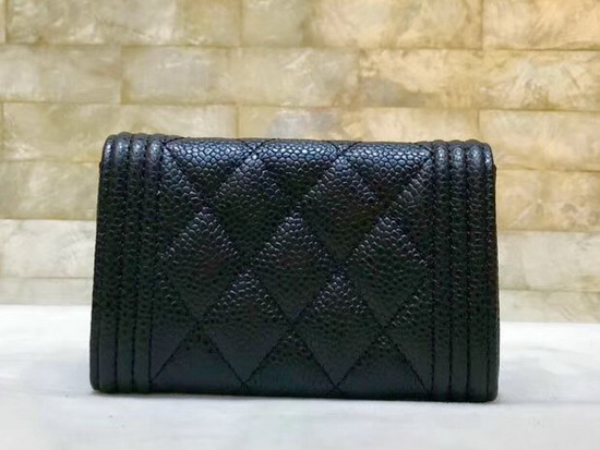 Boy Chanel Coin Purse Black Caviar Leather