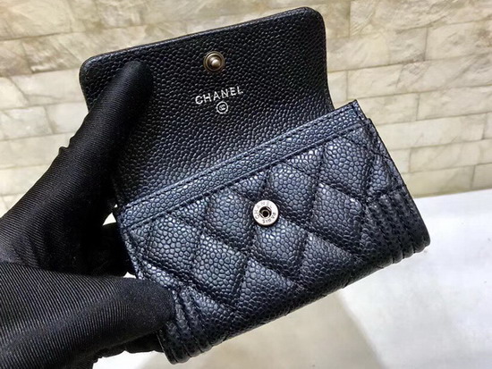 Boy Chanel Coin Purse Black Caviar Leather