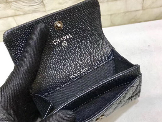 Boy Chanel Coin Purse Black Caviar Leather