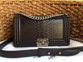 Boy Chanel Flap Bag Black Python for Sale