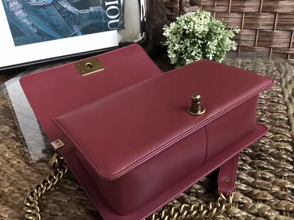 Boy Chanel Handbag with Handle Oxblood Python For Sale