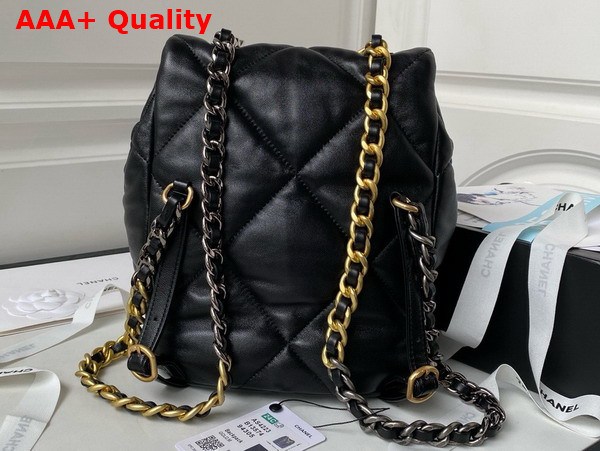 Chanel 19 Backpack in Black Lambskin AS4223 Replica